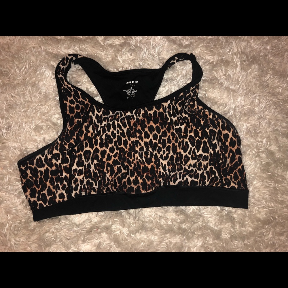 Fun cheetah sports bra